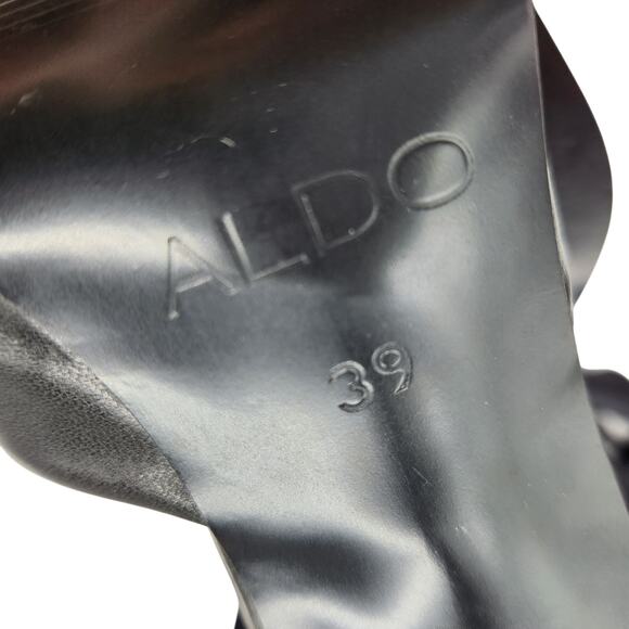 ALDO Black Satin Ribbon-Tie Heels – Size 39 (US 8.5) - Pointed Toe Y2K Chic - Picture 3 of 11